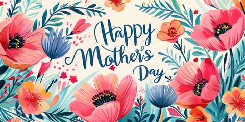 Fototapeta premium mother's day concept card design, ai