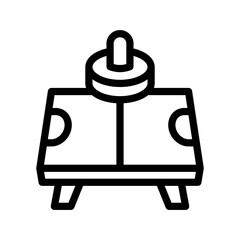 air hockey line icon illustration vector graphic