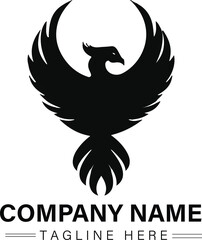 Bird logo design vector and  luxury logo black and white 