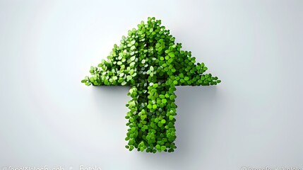 Upward Green Arrow Pointing Symbol of Growth and Progress