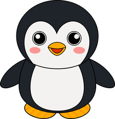 Obraz premium Cute Kawaii Adorable Penguin Icon