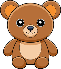 Obraz premium Cute Kawaii Cute Teddy Bear Icon