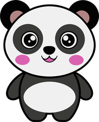 Fototapeta premium Cute Kawaii Panda Icon