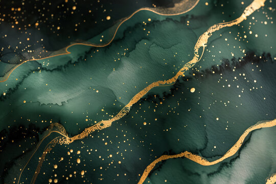 Watercolor textures with gold flecks 