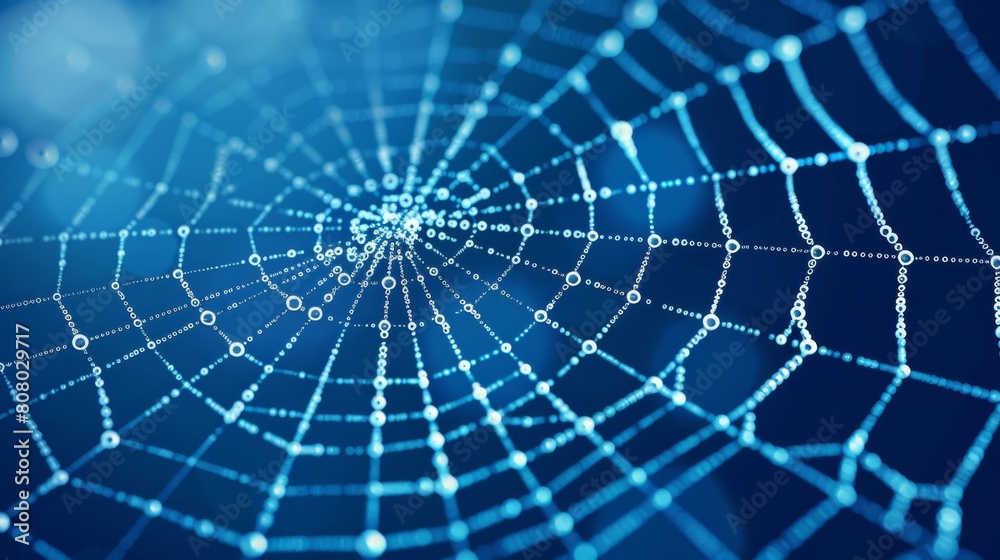 Fototapete a spider chart evaluating performance across different criteria, resembling a spider web