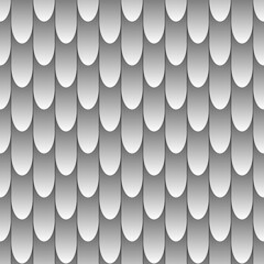 Seamless pattern gray feather shape, flat 3d illustration © Ak