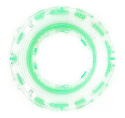 Naklejka premium PNG Circle shape light technology green.