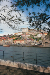 Scenic view of Porto historic waterfront and Douro river during daytime