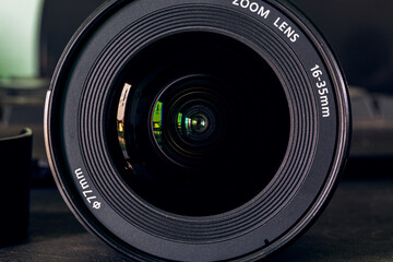 camera lens,Camera lens 16-35 mm,Camera lens lens, close-up, side view, focus