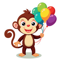 Fototapeta premium Jungle Junior: Playful Monkey Adventure
