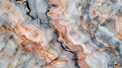 Abstract Close-Up View of a Natural Agate Stone Texture
