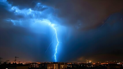 Fototapeta premium Italy faces severe tornado threat. Concept Italy, Weather, Tornado, Threat, Safety