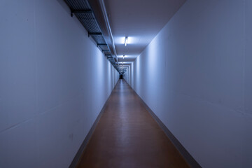 Illuminated Infinity Corridor in Switzerland.