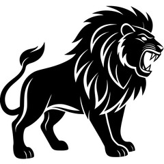 Angry lion vector illustration 