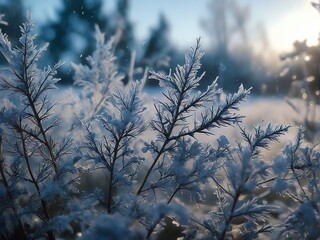 Obraz premium snow covered branches
