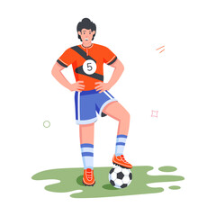 Football Sport Flat Illustrations 
