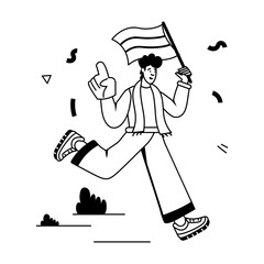 Football Players Flat Illustrations