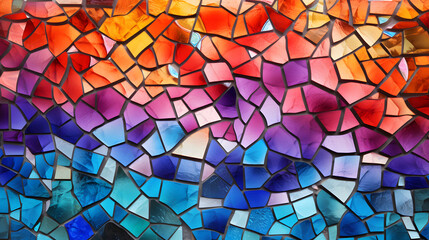 colorful glass mosaic wall background poster background