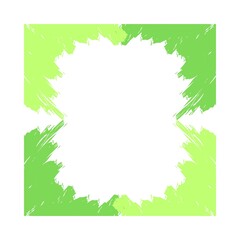 green painted graffiti frame