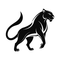Obraz premium Fierce Black Jaguar logo Mascot Clipart illustration