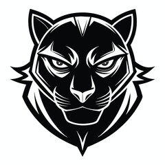 Fototapeta premium Fierce Black Jaguar logo Mascot Clipart illustration