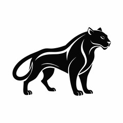 Obraz premium Fierce Black Jaguar logo Mascot Clipart illustration