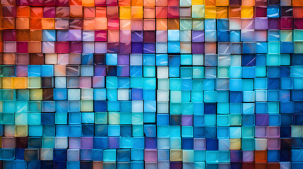 Fototapeta premium colorful glass mosaic wall background poster background