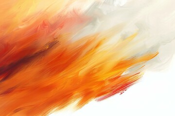 Abstract background with brush strokes in red, yellow and orange colors