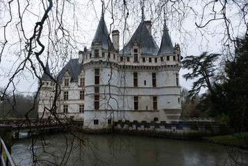 Obraz premium Renaissance castle of Azay-Le-Rideau, France. Built in the 16th century and enlarged in the 19th century. Renaissance style.