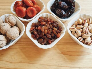 Mixed nuts and dried fruits