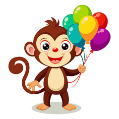 Fototapeta premium Jungle Junior: Playful Monkey Adventure