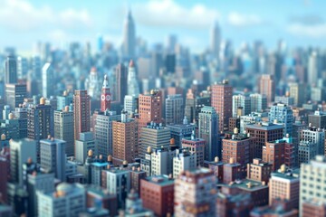 Obraz premium Small buildings in a big city