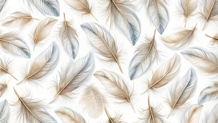 Seamless feather pattern for a touch of nature designs