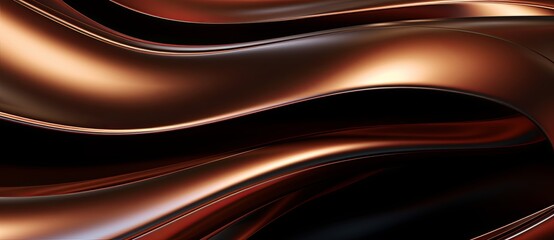 A metallic wave design resembling a brown wood pattern on a black background