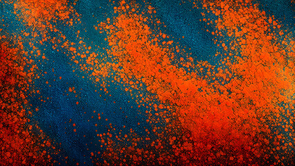 Abstract background with red and blue paint splashes on a black background