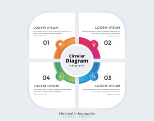 Modern Colorful Editable Infographic Design Template Vector