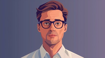 Portrait of a young man wearing glasses