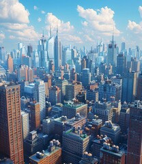 New York Cityscape with Empire State Building