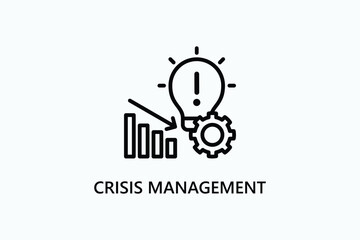 Crisis Management Vector Icon Or Logo Illustration