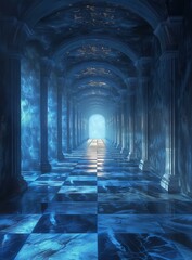 Blue Marble Palace Hallway