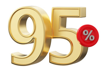95 percent discount golden 3d render