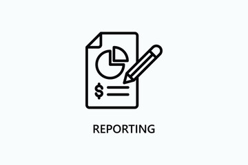 Reporting Vector Icon Or Logo Illustration