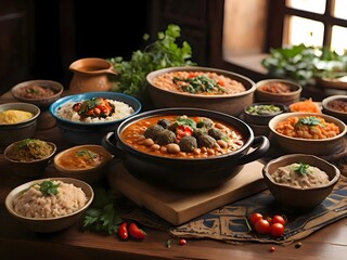 rice with vegetables and meat oriental Egyptian food kofta Dawood Basha 