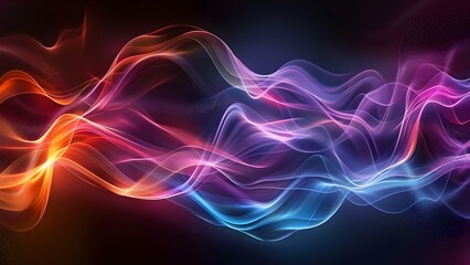 D holographic wave design element for vibrant banners, wallpapers, and posters. Concept Holographic Waves, Vibrant Banners, Wallpapers, Posters