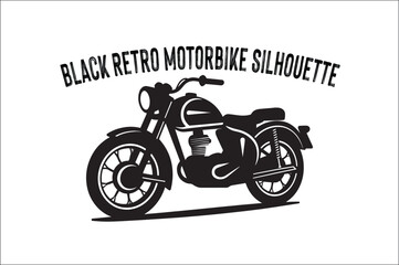 Obraz premium classic and Retro vintage motorcycle silhouette Vector illustration.