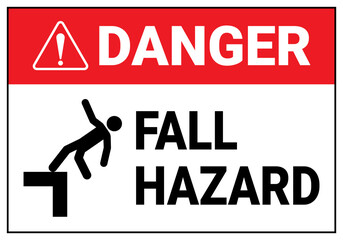Danger Fall Hazard Sign