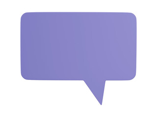 Fototapeta premium 3D speech bubble talk isolated on transparent background.