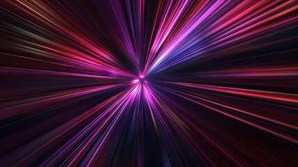 Fototapeta premium A background of colorful light rays, radiating outwards from an inner center point on a black backdrop
