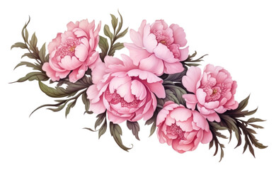 PNG Peony pattern flower plant.