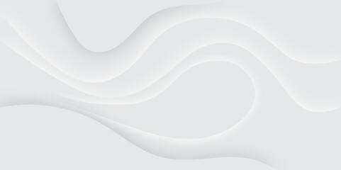 Abstract white and light gray wave modern soft luxury texture with smooth and clean vector subtle background illustration.	